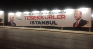 İstanbul'da "Teşekkürler İstanbul" Yazılı Binali Yıldırım Afişleri Asıldı