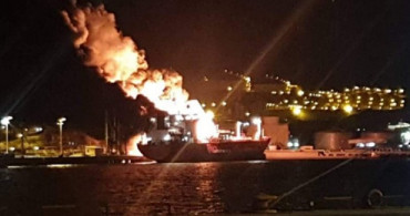 İzmir Aliağa'da Gemi Yangını: 1 Ölü 16 Yaralı 