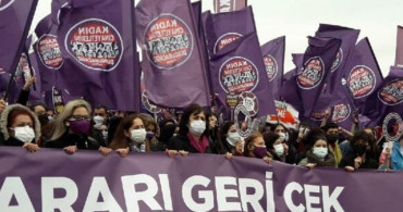 Kadıköy'de Sözleşme'nin Feshedilmesi Protesto Edildi