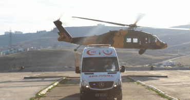 Kalp Krizi Geçiren Kişiye Kara Kuvvetlerimizden Helikopterli Destek