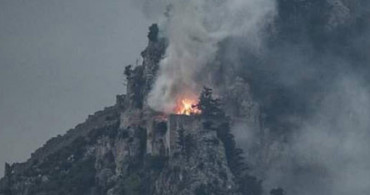 KKTC'de Bulunan Tarihi Kalede Yangın Paniği!