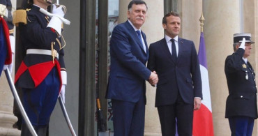 Libya Başkanlık Konseyi Başkanı Serrac, Fransa Cumhurbaşkanı Macron İle Bir Araya Geldi