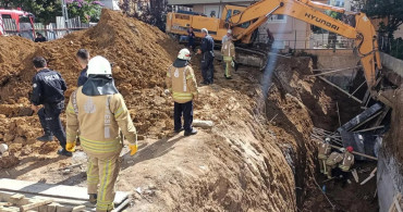 Maltepe'de inşaat alanında göçük meydana geldi! 2 kişi göçük altında kaldı ekipler kurtarma çalışmalarına devam ediyor