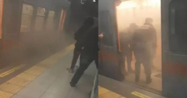 Metroda korku dolu anlar! Dumanlar yükseldi, yolcular tahliye edildi