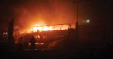 Peru'nun Başkentinde Otobüs Yangını