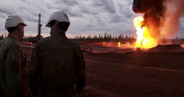 Rusya’da Petrol Kuyusundaki Yangına Tanksavarlı Müdahale