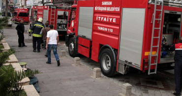 Samsun'da Çarşı Merkezinde Yangın Çıktı