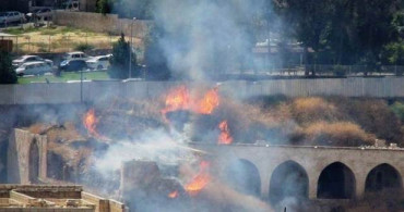 Şanlıurfa'da Tarihi Handa Korkutan Yangın