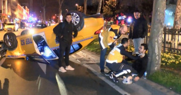 Şişli'de Taksiler Çarpıştı! 2 Yaralı