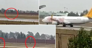 Son Dakika, Adana Havalimanı'nda Kaçak Afgan Krizi, Uçağın Önüne Koştular!