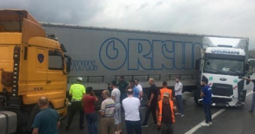 TIR Kazası Sonucunda Bursa - İstanbul karayolu Trafiğe Kapandı