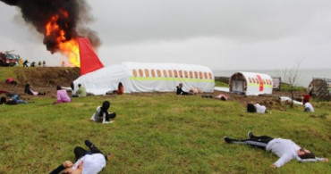 Trabzon'da Uçak Kazası Tatbikatı 