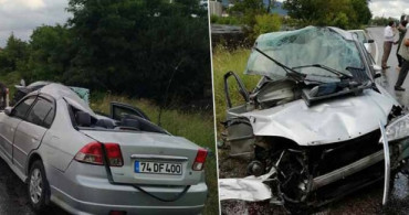 Zonguldak'ta Trafik Kazası: Araç Hurdaya Döndü