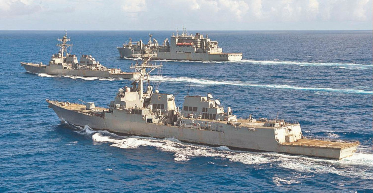 ABD’den Çin’e gözdağı: Çin’in tehdidi sonrası oldu! ABD savaş gemileri Tayvan Boğazı’ndan geçti