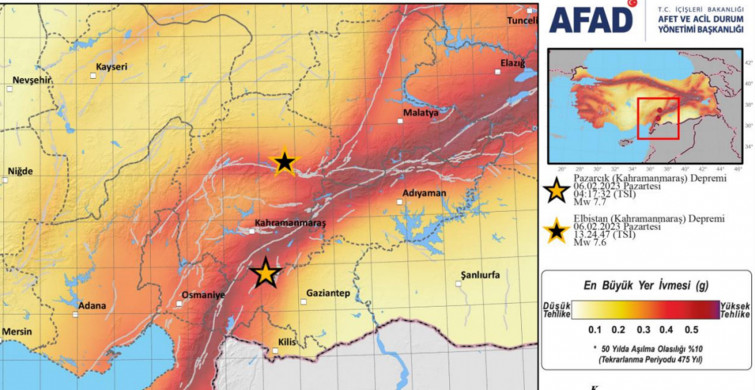 AFAD deprem sonrası ilk raporu yayımladı: İşte Türkiye deprem tehlike haritası