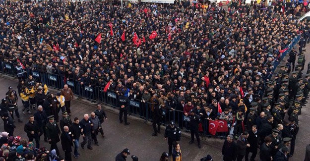 Afrin Şehidini Samsun'da On Binler Uğurladı!