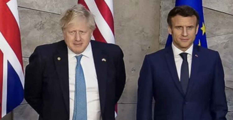 Alay konusu oldular: İngiltere Başbakanı Boris Johnson ve Fransa Cumhurbaşkanı Emmanuel Macron'un fotoğrafı sosyal medyada gündem oldu