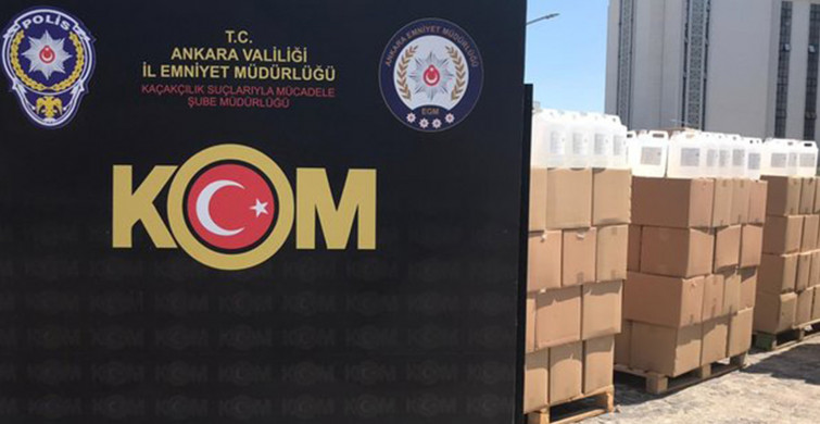 Ankara’da 12 Ton Etil Alkol Ele Geçirildi