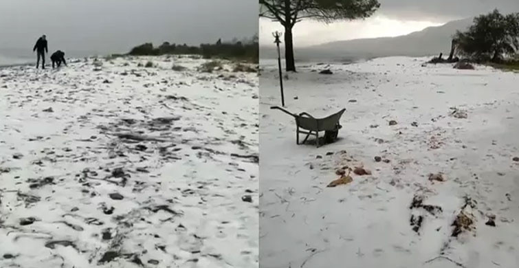 Antalya'ya 5 Sene Sonra Kar Yağdı