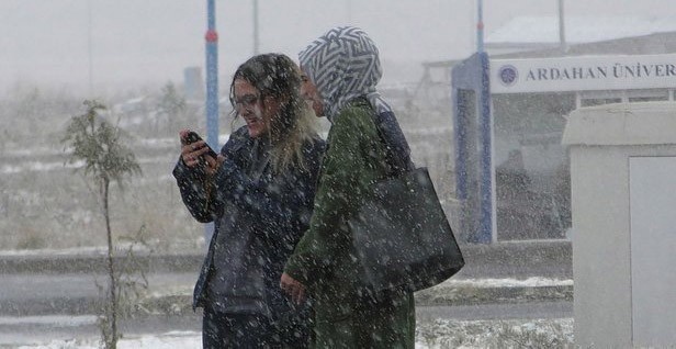 Ardahan'da Kar Yağışı Başladı