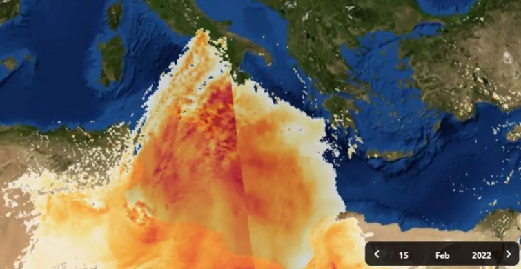 Avrupa Uzay Ajansı Görüntüledi: Akdeniz'e Ulaşan Dev Toz Bulutu Türkiye'ye geliyor!