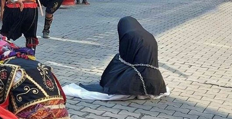 Balıkesir'de Çarşaflı Kadının Zincire Bağladığı Görüntülere Tekiler Yağdı!