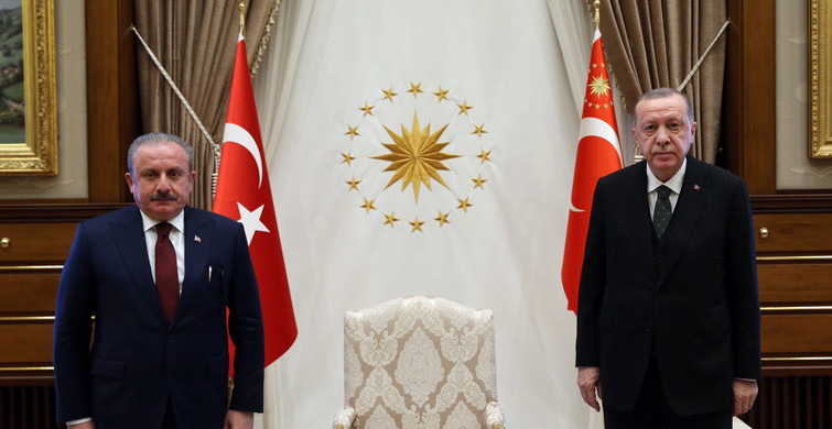 Başkan Erdoğan, Meclis Başkanı Mustafa Şentop ile Görüştü