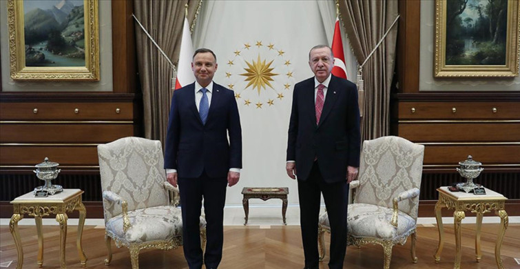 Başkan Erdoğan, Polonya Cumhurbaşkanı Duda İle Görüşme Gerçekleştirdi