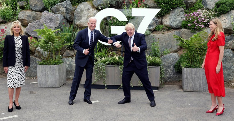 Biden'ın İlk Rotası İngiltere Oldu! G7 Zirvesi Öncesi İngiltere Başbakanı Johnson'la Bir Araya Geldi
