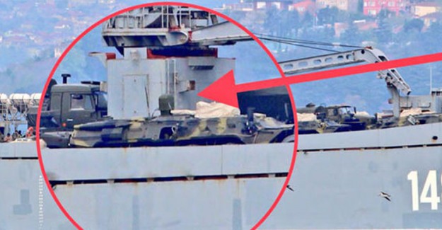 Boğazdan Geçen Rus Gemisinde Dikkat Çeken Detay