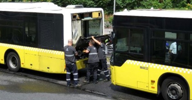 Burhaniye Durağında İki Metrobüs Çarpıştı! Kazadar 10 Kişi Yaralandı