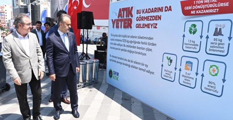 Bursa Büyükşehir Belediyesi, farkındalık oluşturmak amacıyla 'Atık Yeter' Açık Hava Farkındalık Uygulaması'nı hayata geçirdi!
