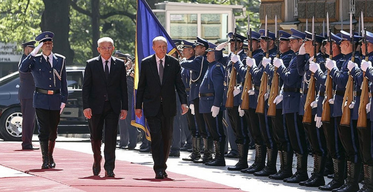 Cumhurbaşkanı Erdoğan, Bosna Hersek'te resmi törenle karşılandı!