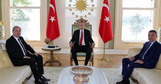 Cumhurbaşkanı Erdoğan, KKTC Başbakanı Ersin Tatar'ı Kabul Etti