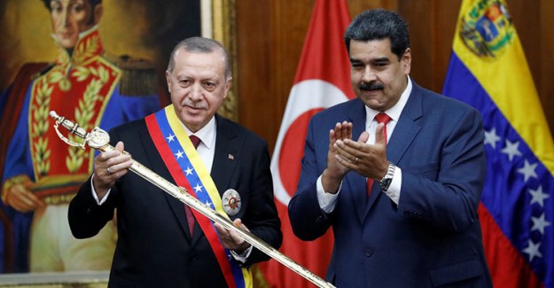 Cumhurbaşkanı Erdoğan Maduro ile  Görüştü