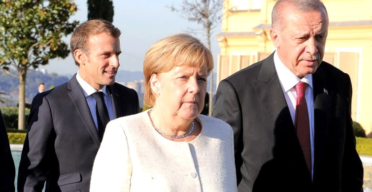 Cumhurbaşkanı Erdoğan, Merkel ve Macron İle Görüştü