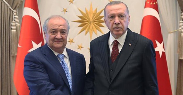 Cumhurbaşkanı Erdoğan, Özbekistan Dışişleri Bakanı Kamilov'u Külliye'de Kabul Etti