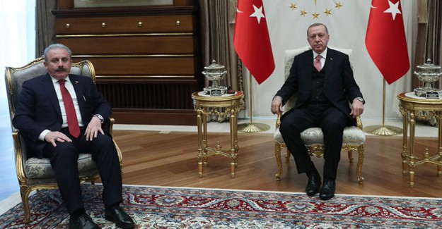 Cumhurbaşkanı Erdoğan, TBMM'nin Yeni Başkanı Mustafa Şentop'u Kabul Etti