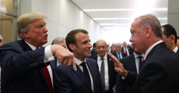 Cumhurbaşkanı Erdoğan, Trump ve Macron Sohbeti