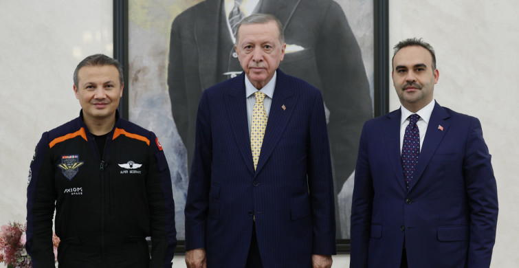 Cumhurbaşkanı Erdoğan, Türkiye'nin ilk astronotu Alper Gezeravcı'yı kabul etti: Saat hediye edildi!
