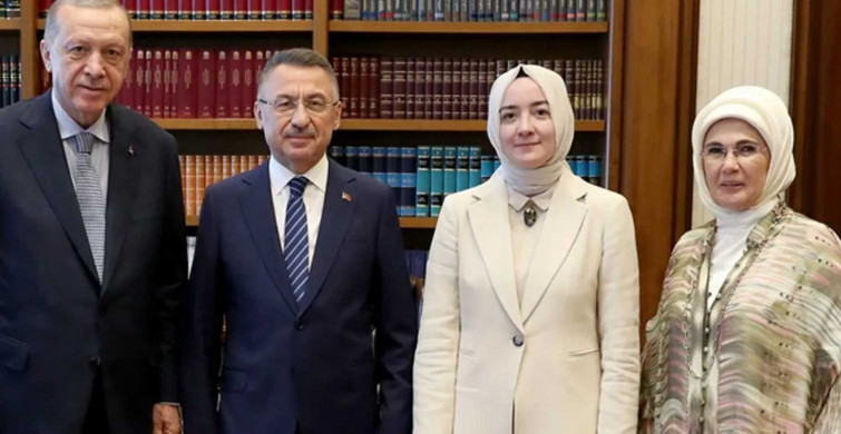 Cumhurbaşkanı Yardımcısı Fuat Oktay ile Hümeyra Şahin dünyaevine giriyor ! Nişan yüzüklerini Başkan Erdoğan ve Emine Erdoğan taktı