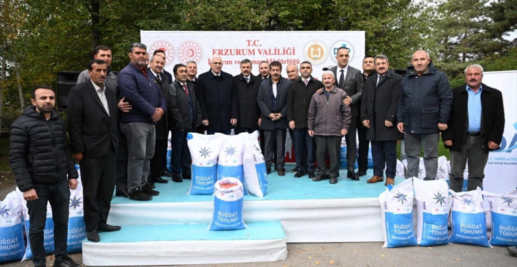 Erzurum'da Çiftçilere 935 Ton Buğday Tohumu Dağıtıldı