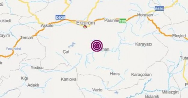 Erzurum'un Tekman İlçesinde 4,1 Şiddetinde Deprem Oldu