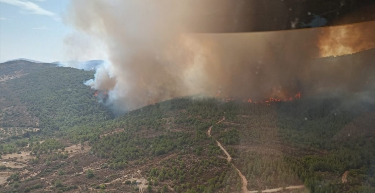 Foça'da Çöplük Yangını: Havadan ve Karadan Müdahele Başladı