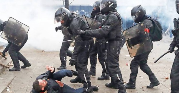 Fransa Polisinden Göstericilere Sert Müdahale