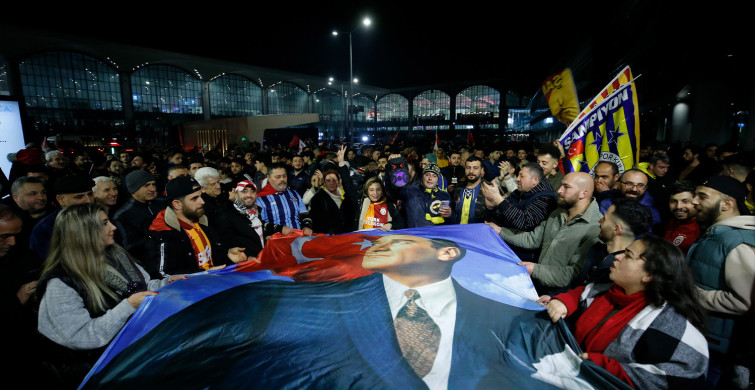 Galatasaray ve Fenerbahçe maça çıkmadı: Taraftarlar havalimanına akın etti