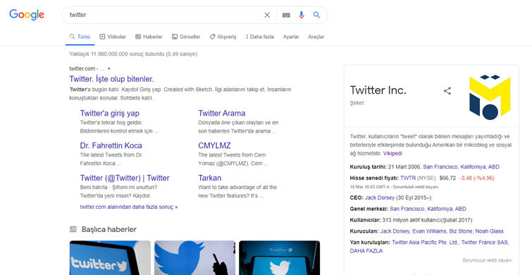 Google'dan İlginç Hata, 'Twitter' aratınca Mesut Özil Logosu Çıkıyor