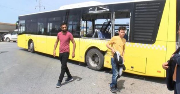 Hafriyat Kamyonu İETT Otobüsüne Çarptı