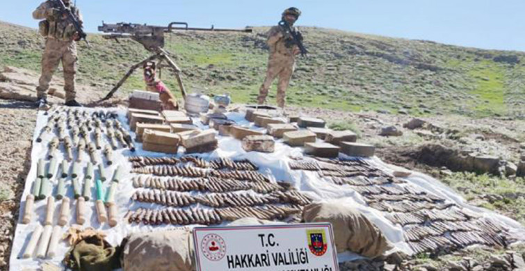 Hakkari'de Terör Örgütü PKK'ya Ait Mühimmat Ele Geçirildi