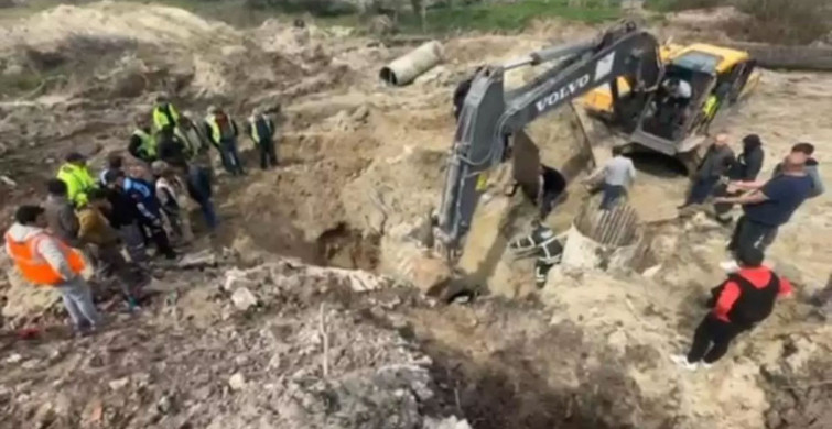 Halkalı-Kapıkule Hızlı Tren Hattı'nda göçük meydana geldi: 2 işçi kurtarılmayı bekliyor!